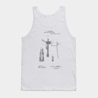 Bulk Corn and Seed Planter Vintage Patent Hand Drawing Tank Top